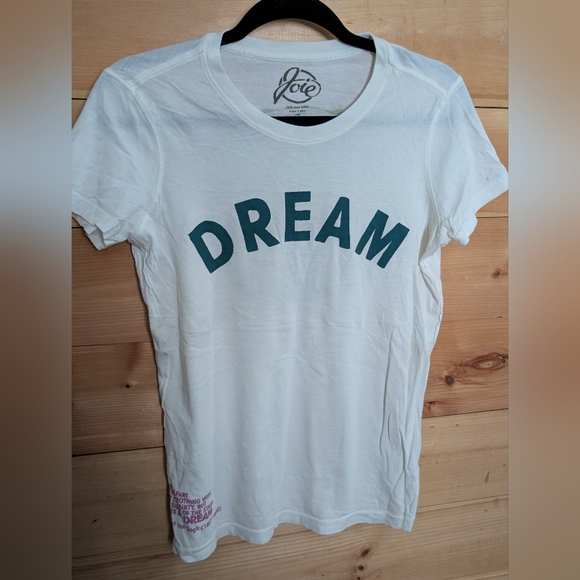 Joie White Tee with Green 'Dream' Print...Small..Sooo Cute - Picture 1 of 4
